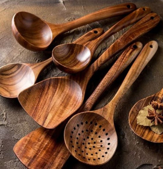 Teak Wooden Utensil Set